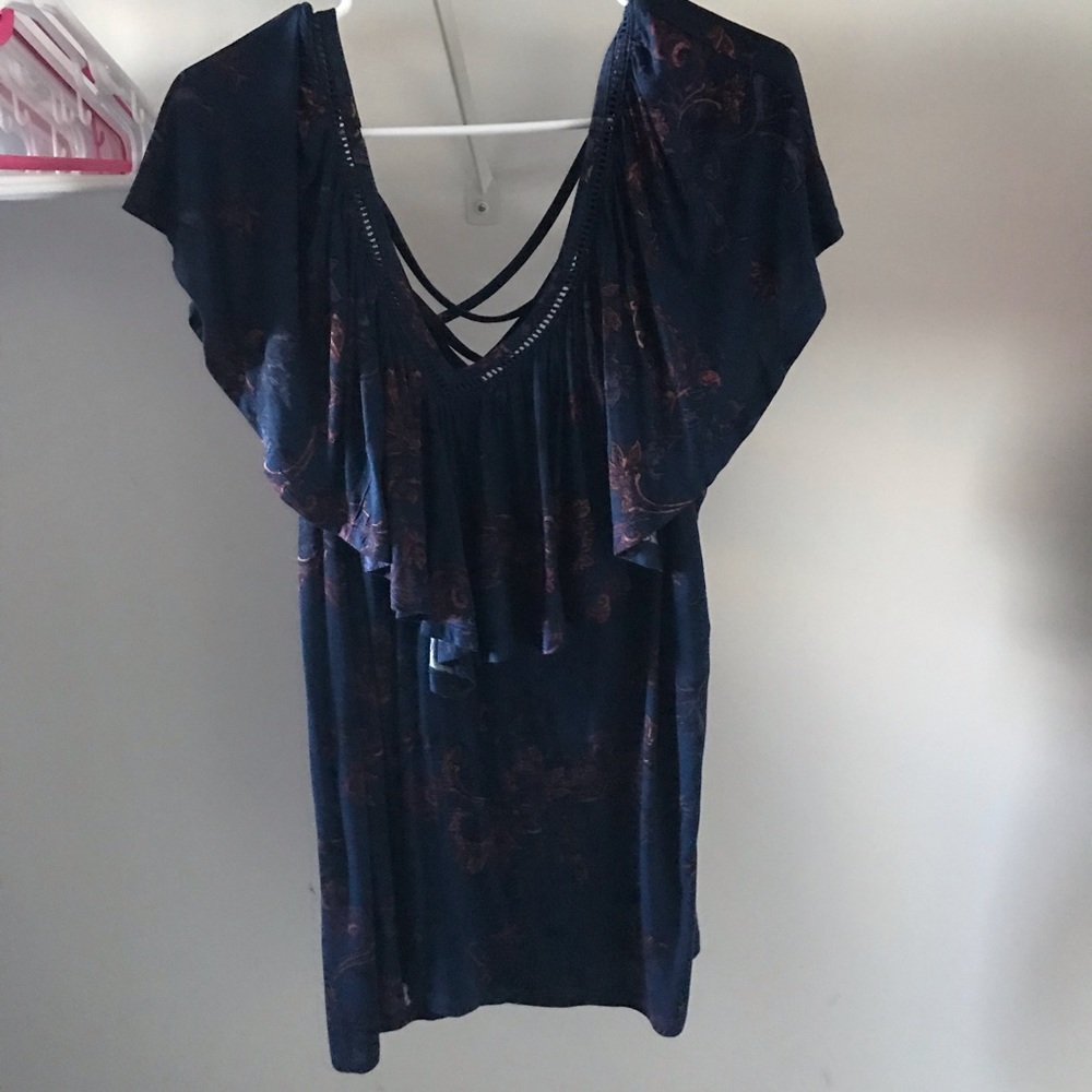 Torrid navy blue shirt sleeve top